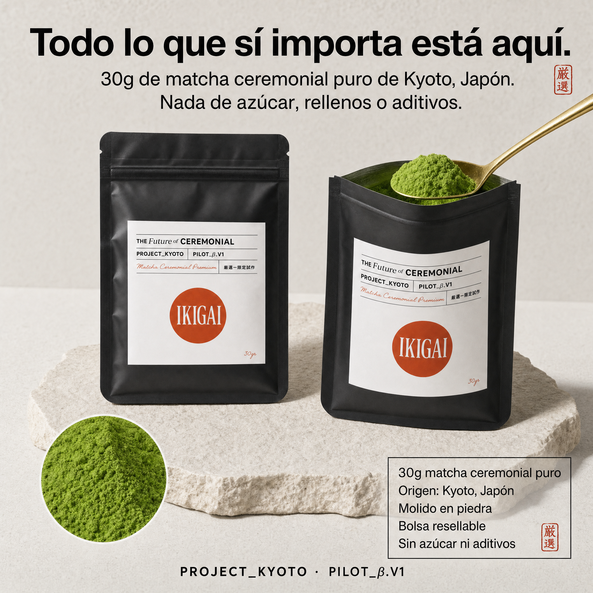 Matcha Ceremonial de Primera Cosecha 30g · Kyoto, Japón — PROJECT_KYOTO